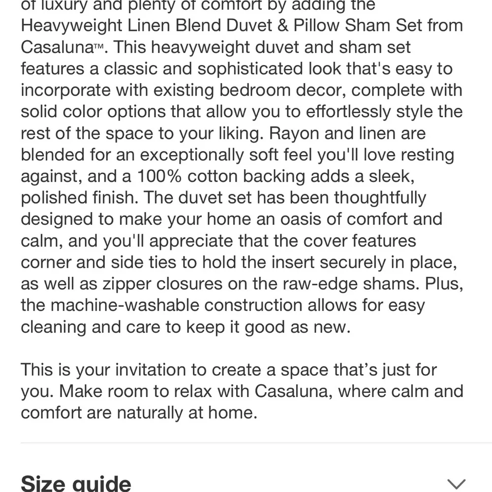Casaluna King Heavyweight Linen Blend Duvet Cover Set in Gray